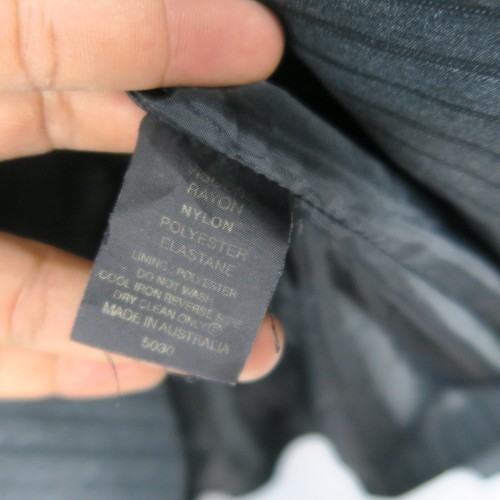 Portmans Womens Blazer Jacket 10(AU) or Small Grey Striped Collared Formal - Picture 6 of 8