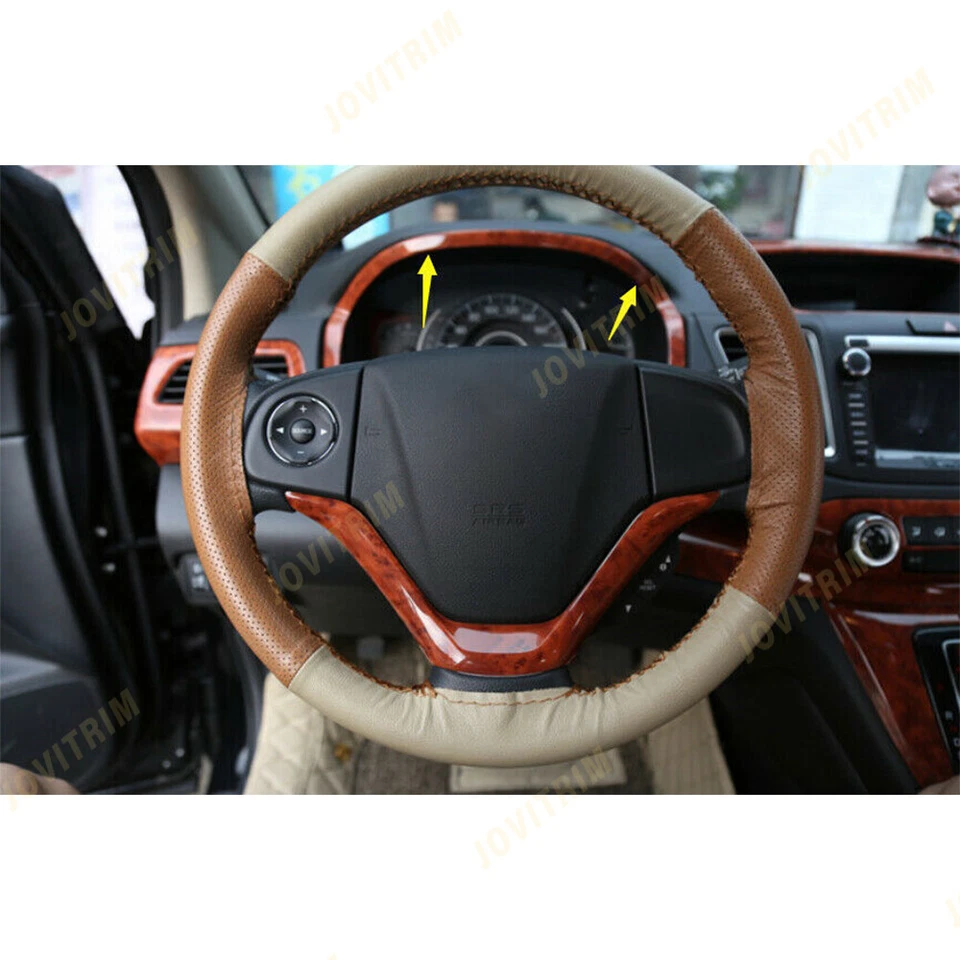 For Honda CRV CR-V 2012-16 Red Wood Grain Central Console Instrument Strip Cover - Изображение 3 из 4
