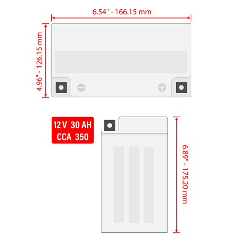 AGM Battery for Harley Davidson Flhri Road King 1997 1998 2000-2006 - Picture 2 of 7