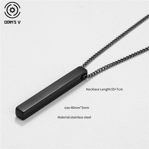 Chain Necklace Silver Curb Mens Stainless Steel Solid Cuban Girls Locket Pendant - Picture 29 of 57