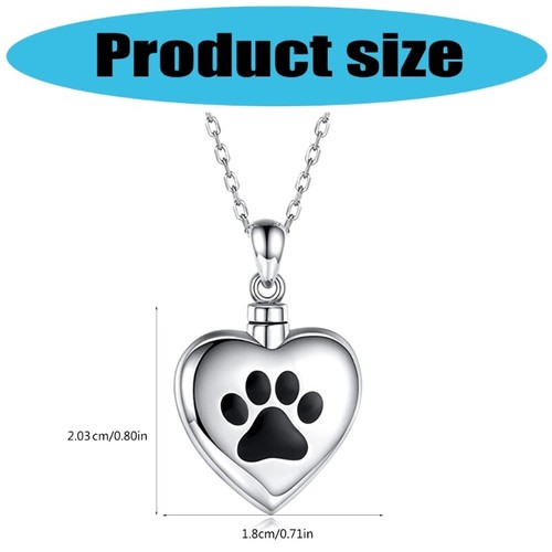 Heart Shape Mementoes Pendants Pet Loss Memorials Gift Heart Cremation Pendants - Picture 8 of 8