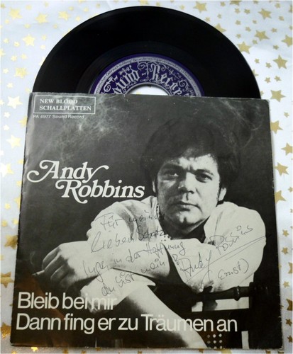 ANDY ROBBINS - Bleib bei mir * 1969 * MIT WIDMUNG * TOP SINGLE (M-:)) - Picture 1 of 2