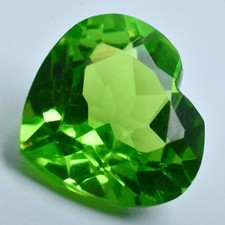 Natural Green Peridot Rare Excellent Heart Shape CERTIFIED 10.20 Ct Gemstone