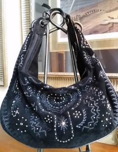 Donald J Pliner Couture Black Suede Leather Embroidered Silver Bead Image Is Loading Donald J Pliner Couture Black Suede Leather Embroidered