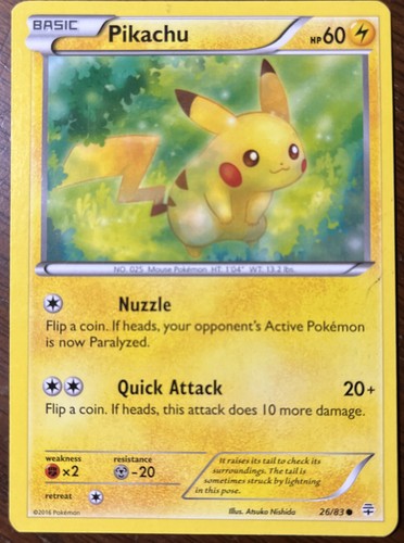 Pokémon TCG Pikachu Generations 26/83 Reverse Holo Common - Picture 1 of 3