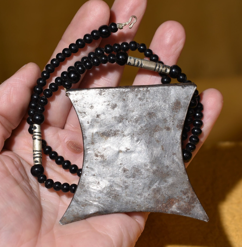 Antiguo Collar Colgante Talismán Tuareg Cherot Protector Amuleto Africano Níger - Imagen 10 de 10
