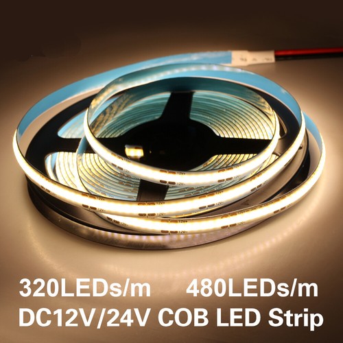 COB Flexible Lights DC12V/24V 5M COB Strip Light 320/480 LED 8mm High Density - Picture 6 of 24