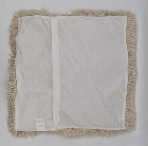 Cream White Jumbo Shaggy Faux Fur Detail Cushion Cover 45x45cm - Picture 2 of 2