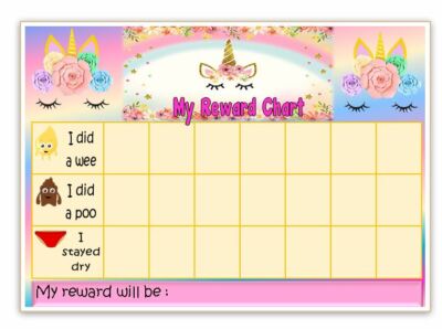 unicorn eyelash magnetic potty toilet training reward chart free pen stickers ebay