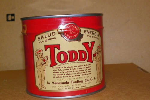 Segunda Guerra Mundial Era Sin Abrir con Llave Vintage Hot Toddy Lata Muy Buen Estado Coleccionable - Imagen 1 de 12