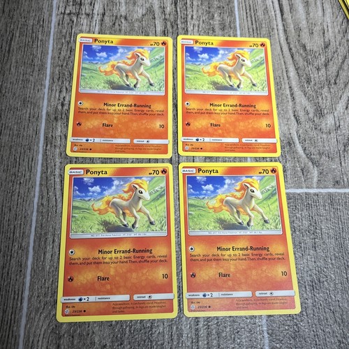 4x Ponyta 23/236 Cosmic Eclipse Pokemon TCG Card NM - Picture 1 of 2