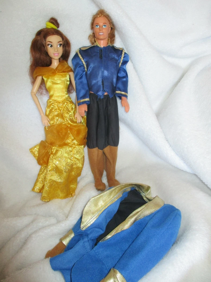 Disney Barbie type Beauty and the Beast Dolls Bundle with Belle