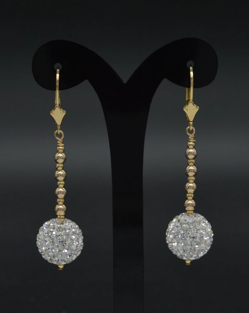 Gold leverback drop best sale earrings