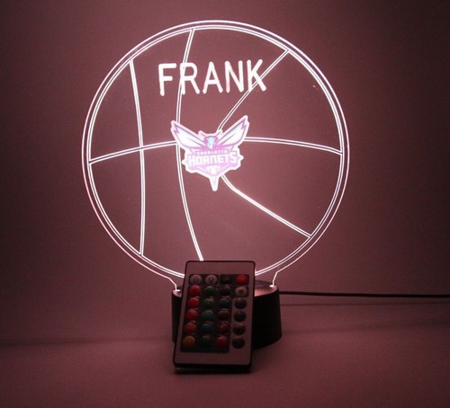 Charlotte Hornets NBA Basketball Sports Fan Light Up Lamp LED Personalized Free - Picture 10 of 12