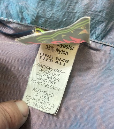 Vtg Surf Style Pull Over Iridescent Jacket One Size Fits All VA Virginia Beach - Picture 14 of 17