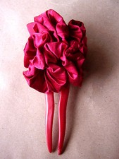 1491 / With Chignon in Red Satin