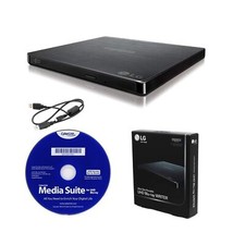 LG BP60NB10 Portable 6X Ultra HD Blu-ray Burner External Drive with CyberLink...