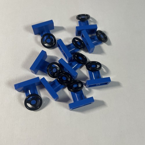 10x Lego 3829c01 Lenkräder 1x2 Blue Blau 9566