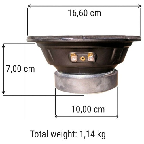 MIDRANGE MASTER AUDIO CW650/8M 16,50 cm 8 ohm auto car casa home 150 watt rms - Foto 2 di 7