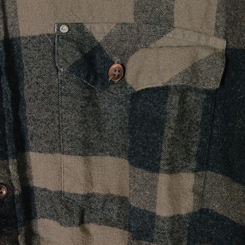 Quicksilver Waterman Beacon Point Langarm Flanell Karo Hemd Ellenbogen Patch M - Bild 7 von 8