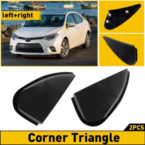 2Pcs For 2014-16 Toyota Corolla Mirror Triangle Corner Molding Fender Trim Side
