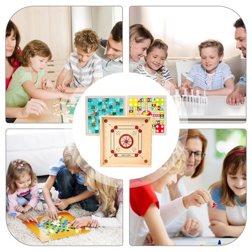Carrom Board Game with Coins and Strikers12*12In Wooden FUN Family Friends - Picture 9 of 9