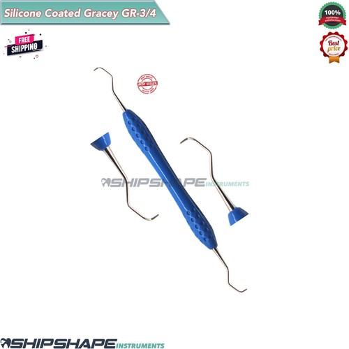 Gracey Dental Curette 3-4 Sharp Point Silicone Coated Hygiene Periodontal Probe - Bild 2 von 8