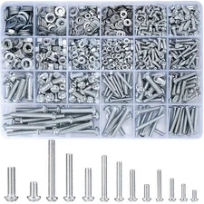1080 Pcs Screws and Bolts and Nuts Assortment Kit Cross Pan Head Screws Nuts