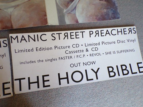 1994 Manic Street Preachers THE HOLY BIBLE Rare Big Promotional Display Boards - Imagen 6 de 15
