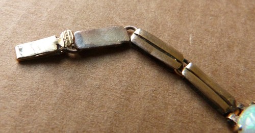 Ancien Bracelet opale d'Australie + OR 14 k gold opal necklace vers 1920 opales - Picture 4 of 7