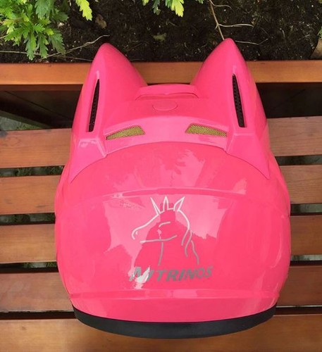 Motorcycle Motor Helmet Women Cat Ear Black/Red/Pink/White/Yellow - Picture 10 of 52