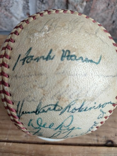 1958 MILWAUKEE BRAVES Autograph SPALDING Baseball Aaron SPAHN - Picture 2 of 11