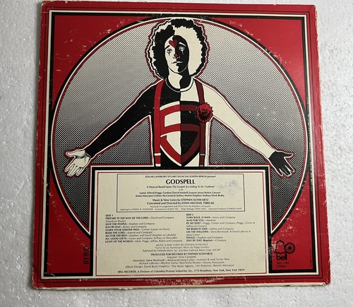 GODSPELL Off Broadway Cast Recording LP 33rpm 1102 Bell Records 1971 Tested - Picture 2 of 10