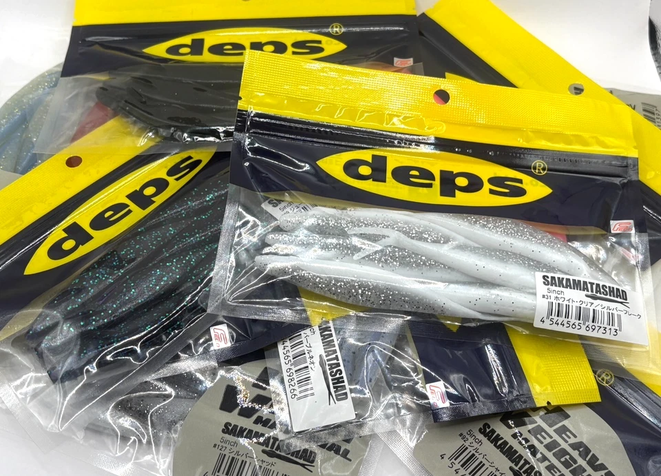 Deps Sakamata Shad 5 Zoll Weichplastik Fluke Jerkbait (Farben wählbar) AUF LAGER