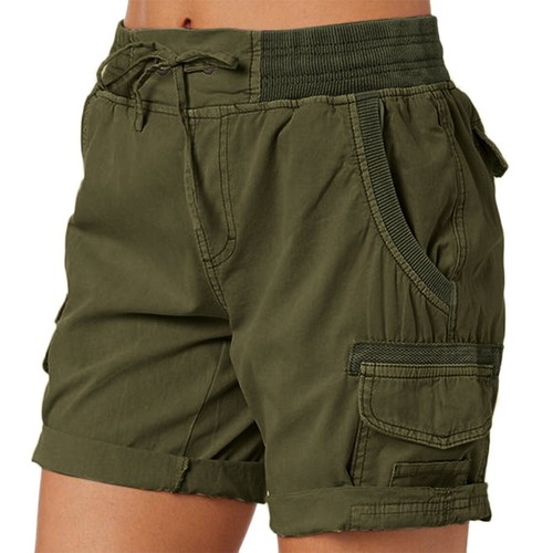 Damen Sommer Cargoshorts lose Wander Bermudas Shorts mit Taschen - Bild 7 von 18