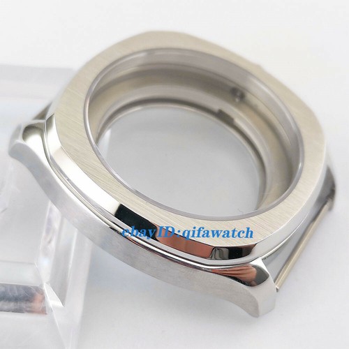40mm Silver Sapphire Crystal watch Case fit NH35 NH36 automatic Movement - Picture 2 of 6