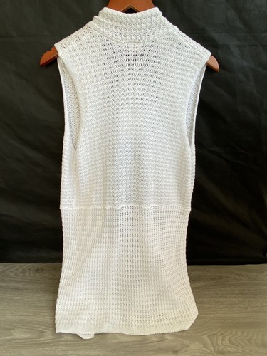 New White BoHo Crochet Beach Cover Up By RXB Women’s Size Small - Picture 6 of 10