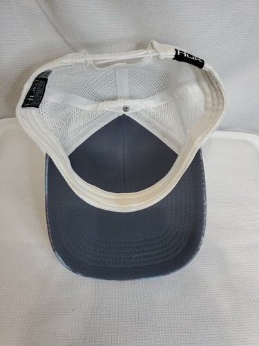 HUK FISHING Trucker Hat Blue Camo Baseball Cap Adjustable Snapback Mesh - Bild 6 von 9