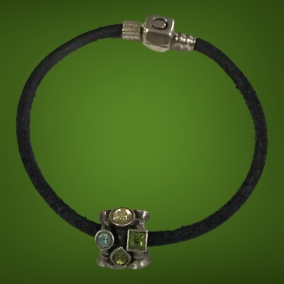 Multi Crystal Slider Bracelet Silver Multi Crystal Slider Bracelet Silver