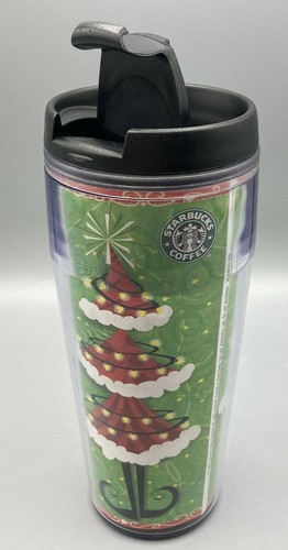 Starbucks Christmas Tumbler 16 oz Elf Tree Green Red NOS Neu mit Etikett Vintage 2005 Neu mit Etikett - Bild 5 von 7