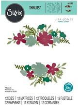 New Retired Sizzix Thinlits Blossom Borders 12pc 665285 Retail 19.99 L Jones