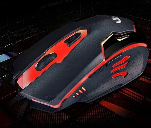Red-ray LED Backlit Backlight Multimedia Ergonomic USB Gaming Keyboard Mouse Set - Picture 3 of 5