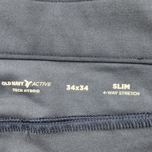 Old Navy Active Tech Hybrid Pants Mens 34x34Blue Flex NWT Golf Slim - Picture 4 of 8