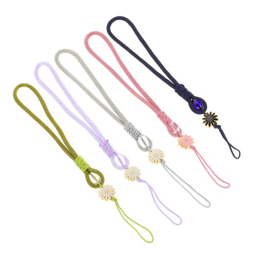 5 Pcs Sunflower Lanyard Phone Wrist Strap Beaded Decorative Rope - 第 4/12 張圖片