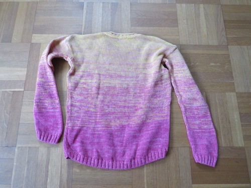Pullover, Mädchen, orange-rot, Fitz, Größe 140-146, Strickopitk, 100% Baumwolle - Bild 3 von 4