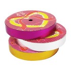 Set of 3 Metallic 18mm Poly Ribbon Rolls! Extra Long 75 Metres! Pink Silver Gold
