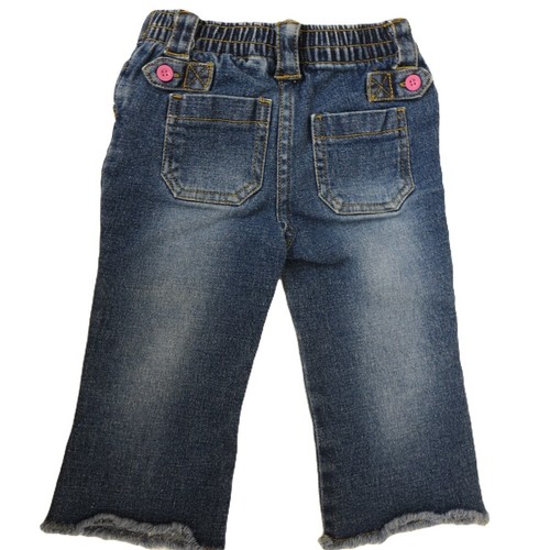 Vintage Barbie Avenue Floral Embroidered Flare Jeans Kids Size 4 2002 Y2K - Picture 7 of 12