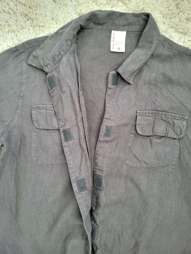 Hanna Andersson Womens Sz XS 100% Linen Drawstring Hem Jacket Hoop & Loop Shirt - Picture 6 of 11