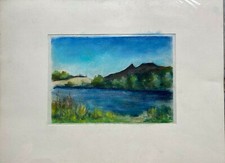 Franz Ehmke *1928 -2018 DDR Painter Sunny Day at the Lake of Akenberge