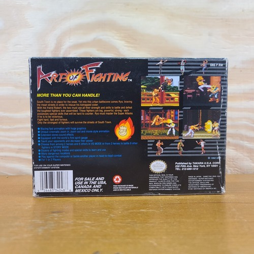 Art of Fighting con scatola senza manuale SNES Super Nintendo videogioco autentico - Foto 8 di 16
